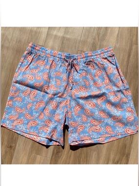 Hearts of Palm short paisley floral print pull on short cotton casual boho 2X